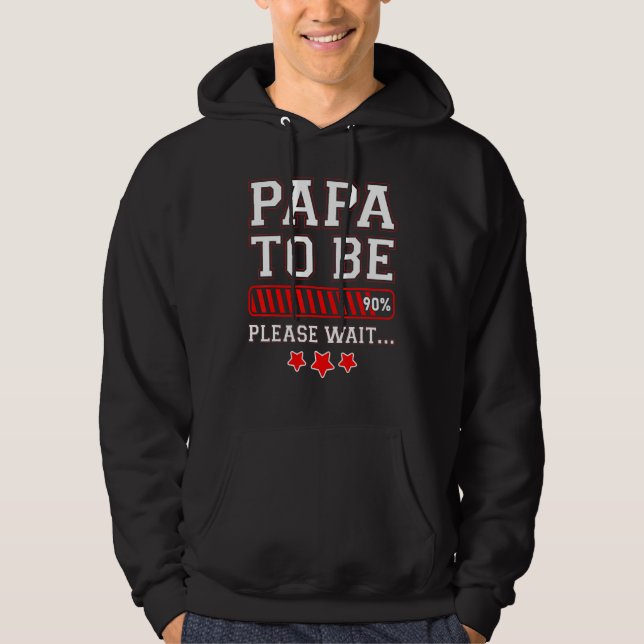 Papa wird zu 90 Prozent geladen Bar Schwangerschaf Hoodie (Vorderseite)