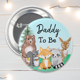 Papa | Woodland Creatures Babydusche Button