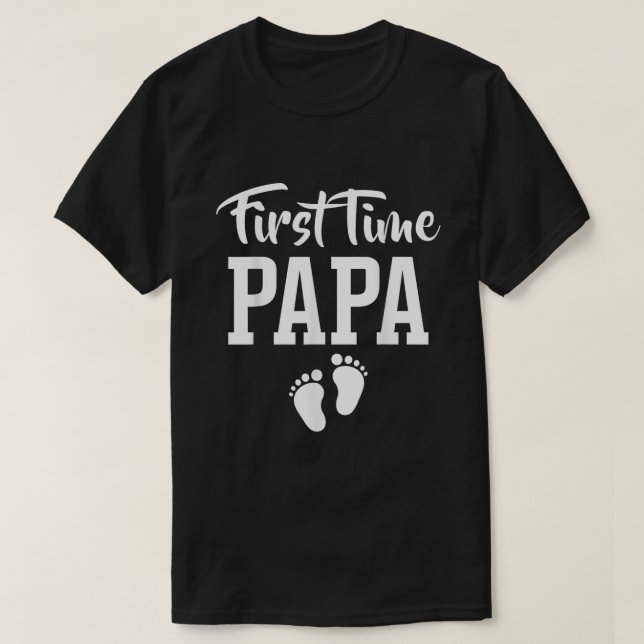 Papa zum ersten Mal nach Papa befördert T-Shirt (Design vorne)
