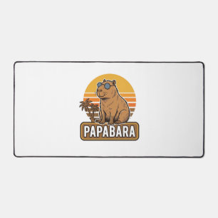 PAPABARA Conception Vectorielle Papa Capybara Rétr