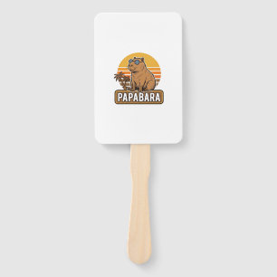 PAPABARA Retro Capybara Vater Vektordesign_1 Fächer