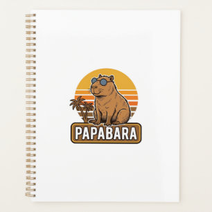 PAPABARA Retro Capybara-Vater Vektordesign_1 Planer