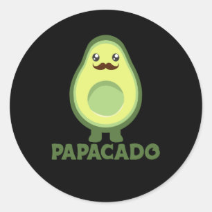 Papacado Avocado Couple Avocados Healthy Runder Aufkleber