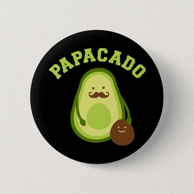 Papacado lustiges Geschenk neue Papa oder Papa Ank Button (Vorderseite)