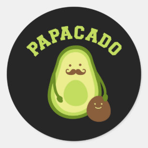 Papacado lustiges Geschenk neue Papa oder Papa Ank Runder Aufkleber