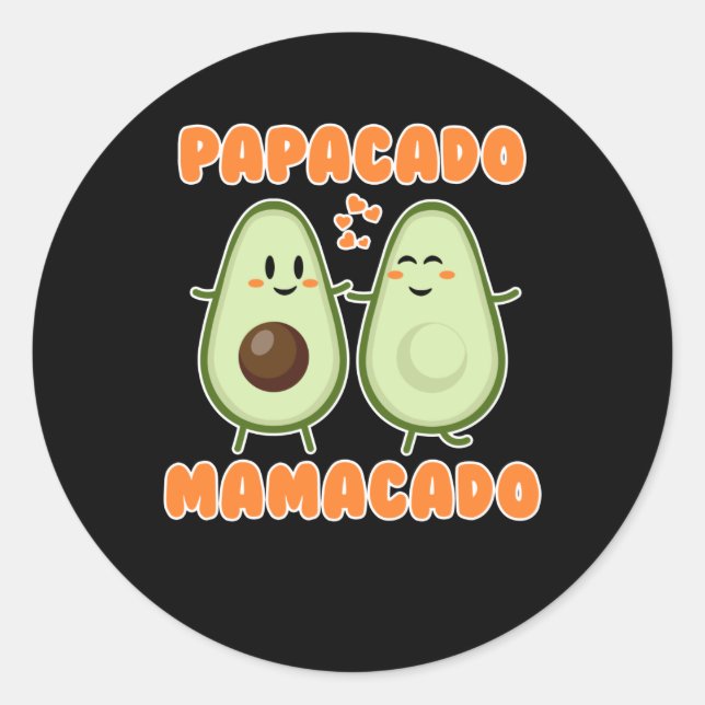 Papacado mamacado machen Familycado Runder Aufkleber (Vorderseite)