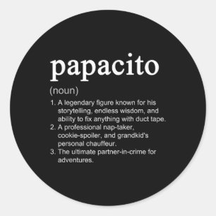 Papacito Definition Funny Noun Cool Runder Aufkleber