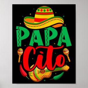 Papacito Mamacita Cinco De Mayo Funny Couple Match Poster