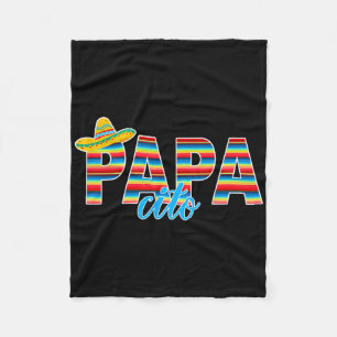 Papacito Serape Mexican Sombrero Cinco De Mayo Fleecedecke