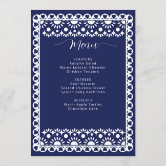 Papado Picado Boho Brautparty Menükarte