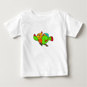 Papagei als Hiker mit Rucksack Baby T-shirt