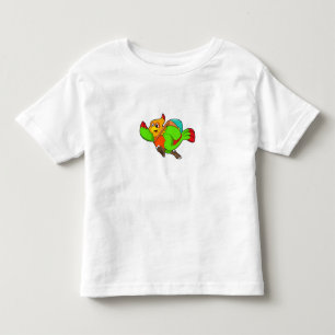 Papagei als Hiker mit Rucksack Kleinkind T-shirt