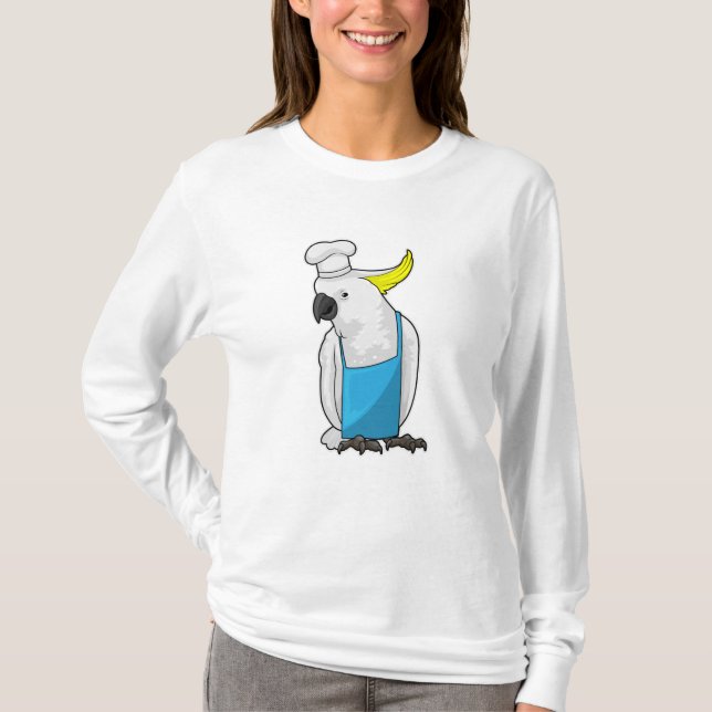 Papagei als Koch mit Kochmütze T-Shirt (Vorderseite)
