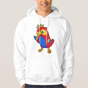 Papagei als König mit Krone Hoodie