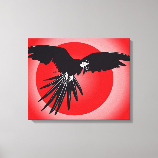 Papagei Ara Leinwanddruck (Vorderseite)