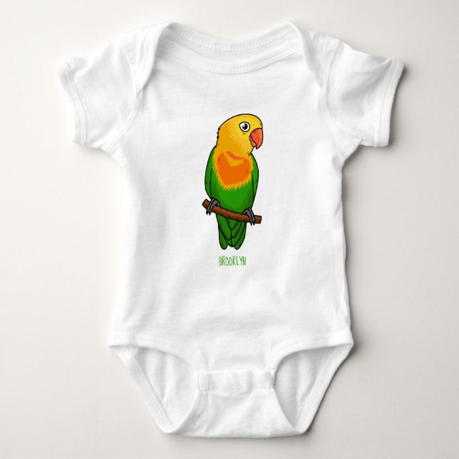 Papagei aus niedlichem Cartoon Baby Strampler (Vorderseite)