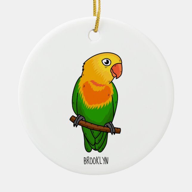 Papagei aus niedlichem Cartoon Keramik Ornament (Vorne)