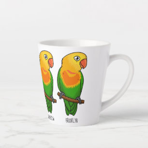 Papagei aus niedlichem Cartoon Milchtasse