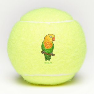 Papagei aus niedlichem Cartoon Tennisbälle