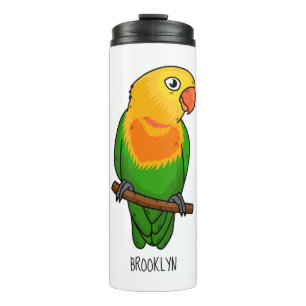 Papagei aus niedlichem Cartoon Thermosbecher