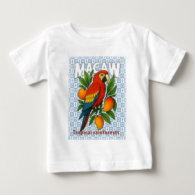 Papagei Baby T-shirt (Vorderseite)