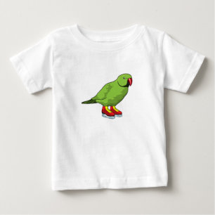 Papagei bei Ice-Skaten mit Ice-Skaten Baby T-shirt