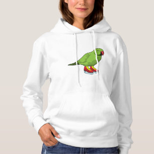 Papagei bei Ice-Skaten mit Ice-Skaten Hoodie