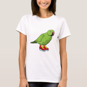 Papagei bei Ice-Skaten mit Ice-Skaten T-Shirt