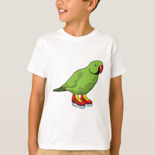 Papagei bei Ice-Skaten mit Ice-Skaten T-Shirt