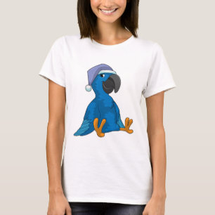 Papagei beim Schlafen mit Nachtmütze T-Shirt