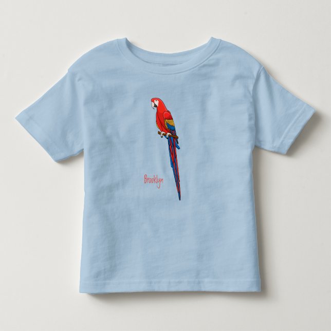 Papagei-Cartoon Kleinkind T-shirt (Vorderseite)
