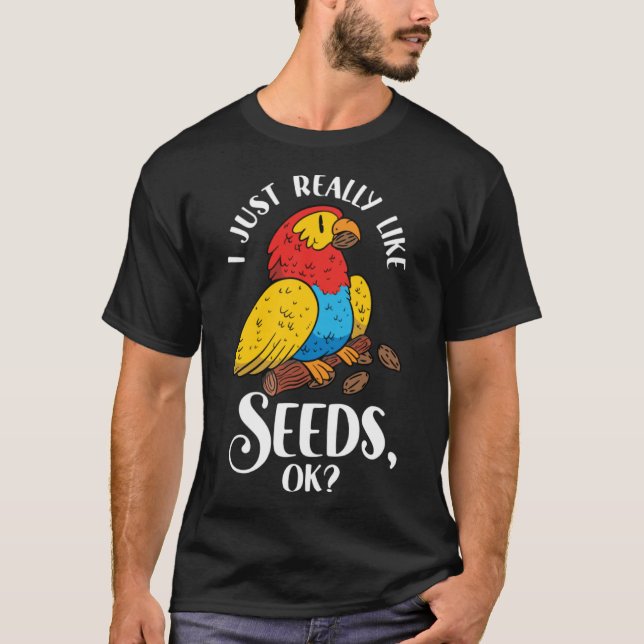 Papagei Cockatiel Wildlife Bird Seet Pet Food Parr T-Shirt (Vorderseite)