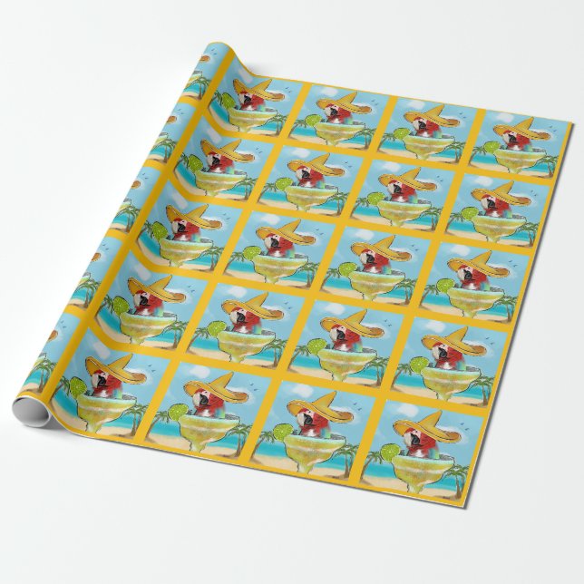 Papagei Geschenkpapier (Ungerollt)