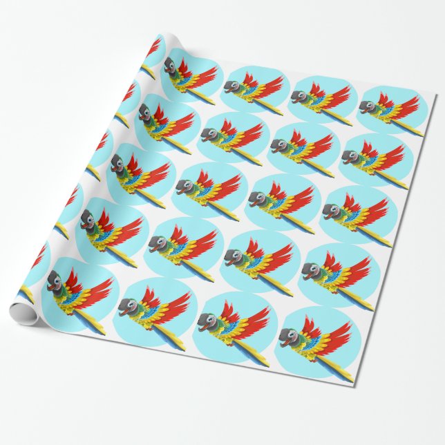 Papagei Geschenkpapier (Ungerollt)