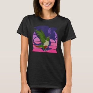 Papagei I Flügeldrache I schreiend Grüne Wange C T-Shirt