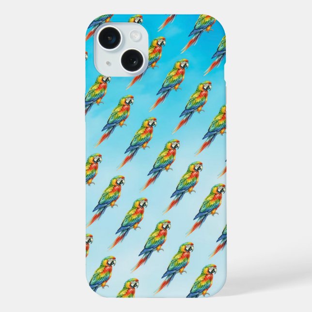 Papagei iPhone 15 Plus Hülle (Rückseite)