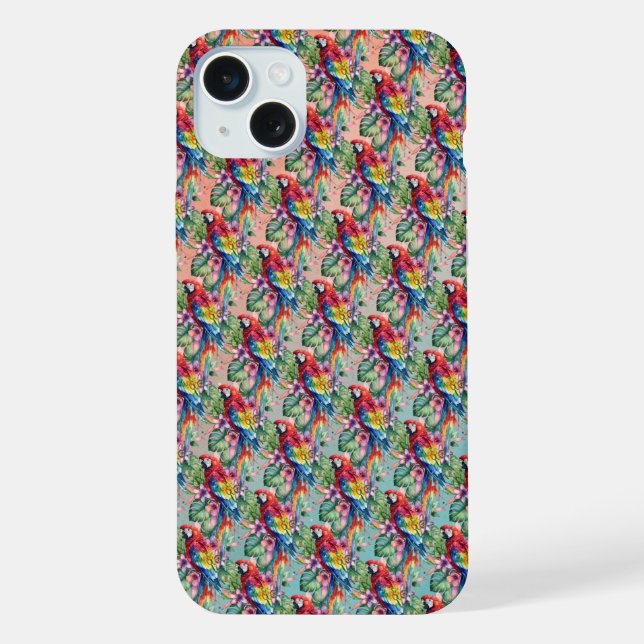 Papagei iPhone 15 Plus Hülle (Rückseite)