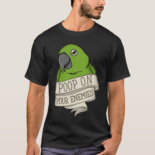 Papagei Kackte auf deinen Feinden, ich gelbe nackt T-Shirt (Vorderseite)