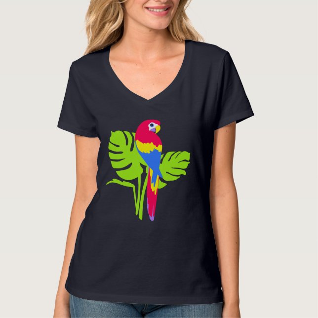 Papagei Macaw Vogel T - Shirt (Vorderseite)