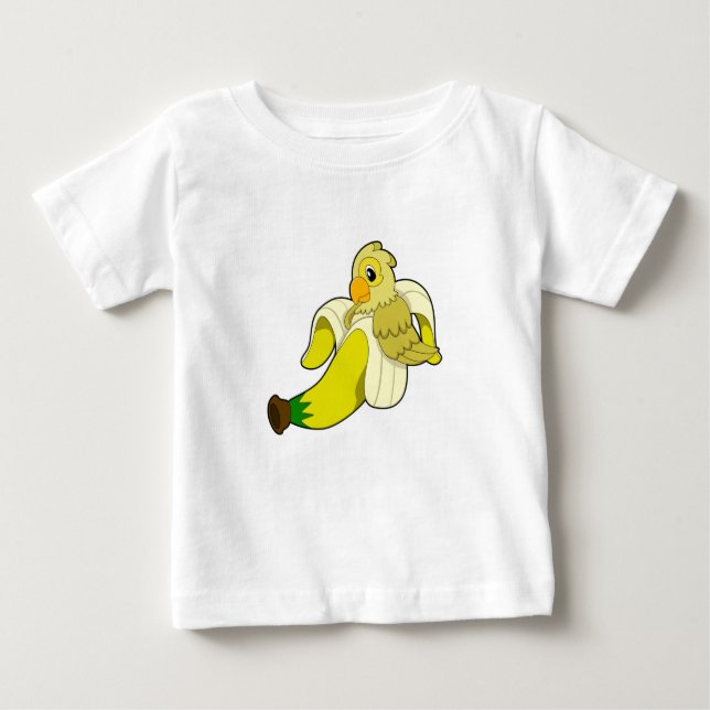 Papagei mit Banane Baby T-shirt (Vorderseite)