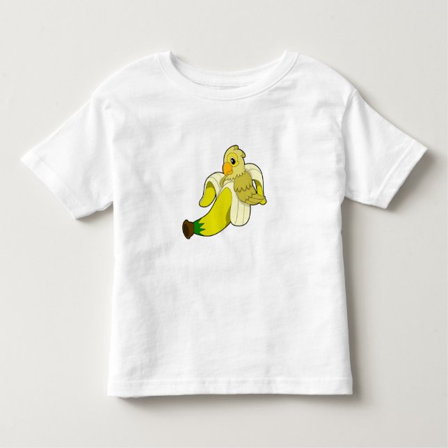 Papagei mit Banane Kleinkind T-shirt (Vorderseite)