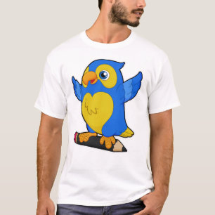 Papagei mit Bleistift T-Shirt