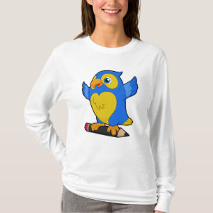 Papagei mit Bleistift T-Shirt
