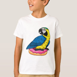Papagei mit Donut T-Shirt