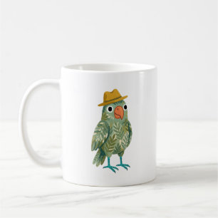 Papagei mit Fedora-Tasse Kaffeetasse
