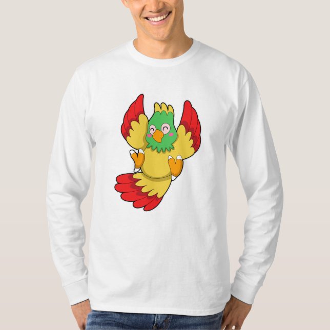 Papagei mit grünem Kopf T-Shirt (Vorderseite)