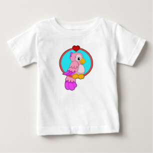 Papagei mit Herz Baby T-shirt