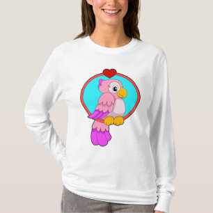 Papagei mit Herz T-Shirt