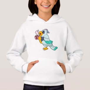 Papagei mit Kaffee-Tasse Hoodie
