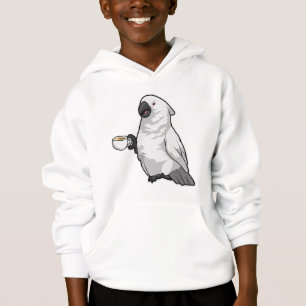 Papagei mit Kaffee-Tasse Hoodie